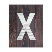 White X on Wood Planks