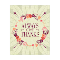 Always Give Thanks - Red