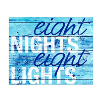 Eight Nights Eight Lights Beach Blue