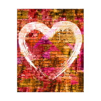 Graffiti Brick Heart