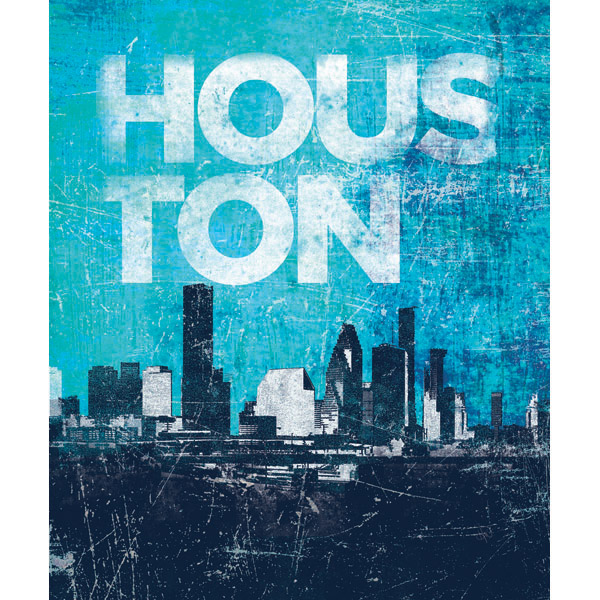 Distressed Skyline - Houston