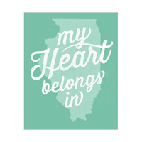 My Heart Belongs in Illinois Green