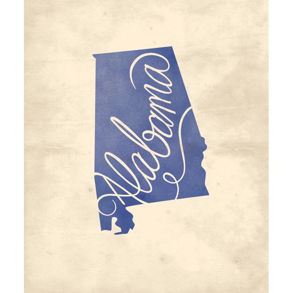 Vintage Map - Alabama