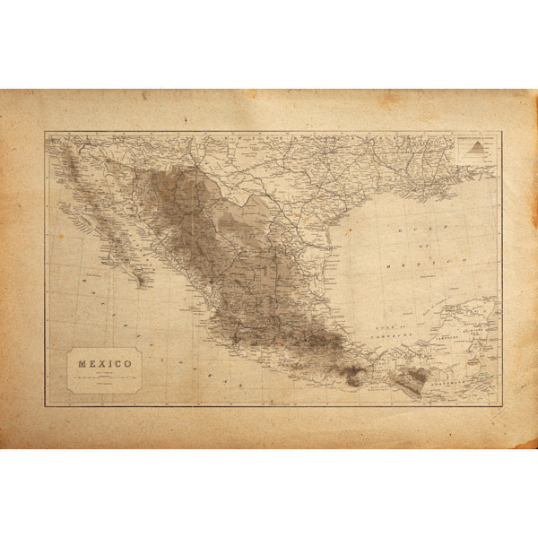 Vintage Mexico Map