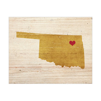 Heart Tulsa - Wood 