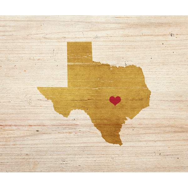 Heart Austin - Wood