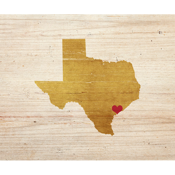 Heart Houston - Wood