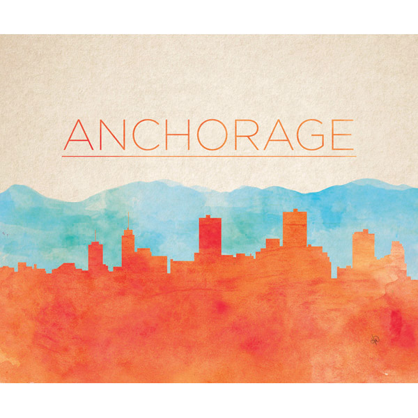 Anchorage Silhouette - Orange