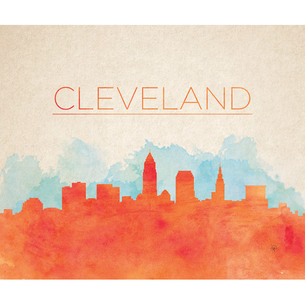 Cleveland Silhouette - Orange