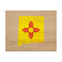 State Flag NM - Wood
