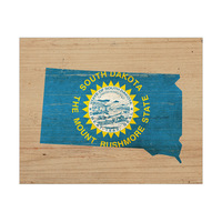 State Flag  SD - Wood