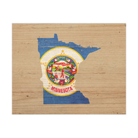 State Flag  MN - Wood