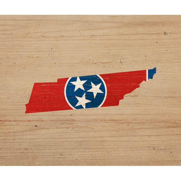 State Flag TN - Wood