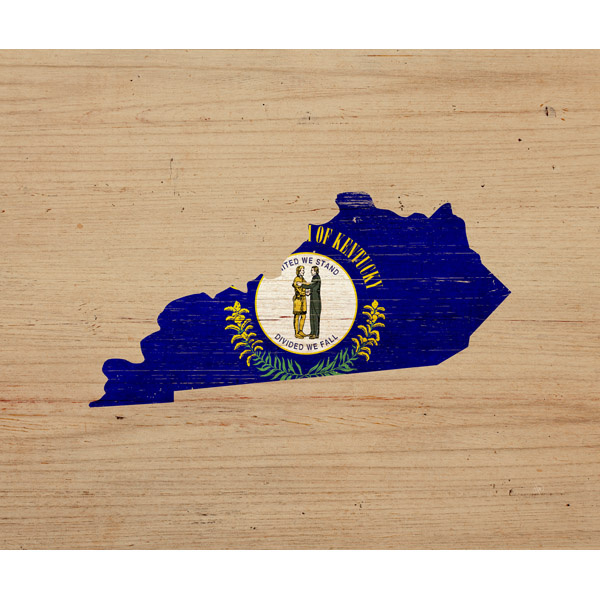 State Flag KY - Wood
