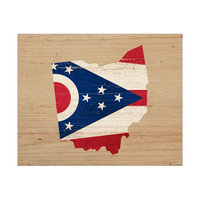 State Flag OH - Wood