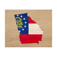 State Flag GA - Wood