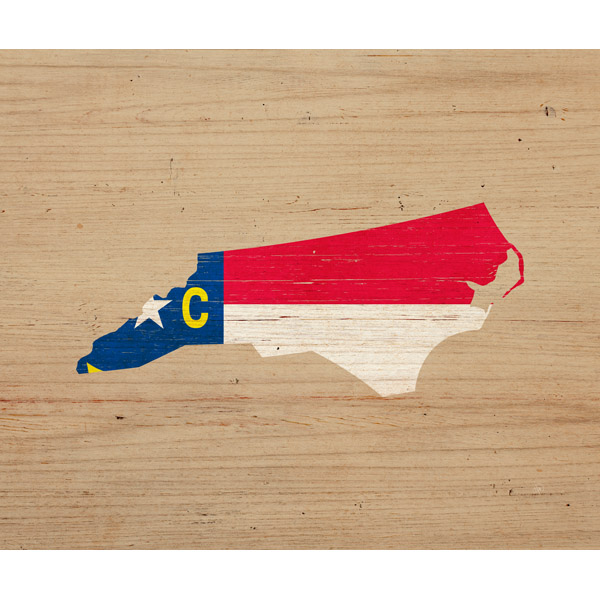 State Flag NC - Wood