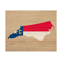 State Flag NC - Wood