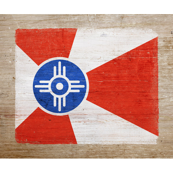 Wichita Flag - Wood