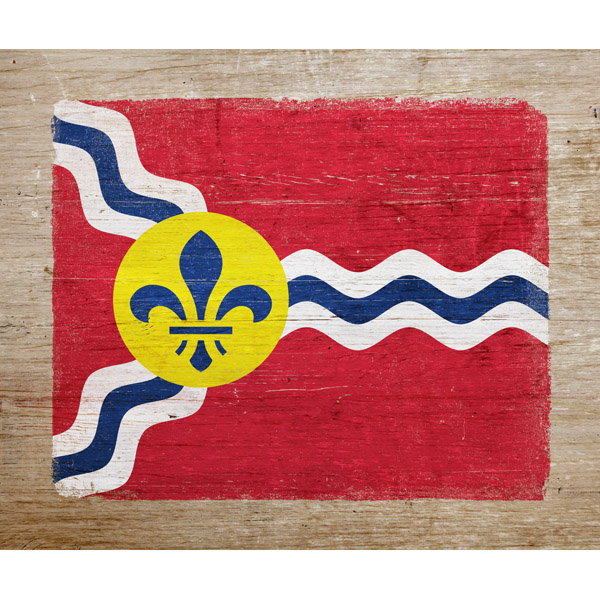 St. Louis Flag - Wood