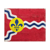 St. Louis Flag - Wood