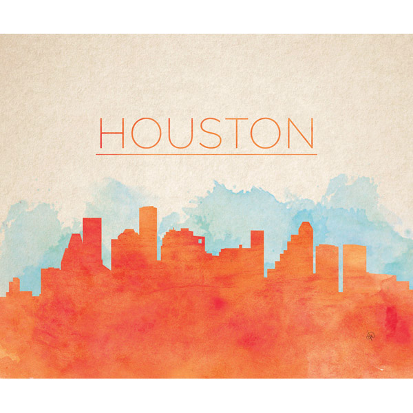 Orange Houston Skyline