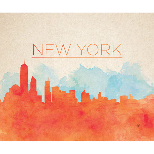 Orange New York Skyline