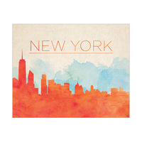 Orange New York Skyline