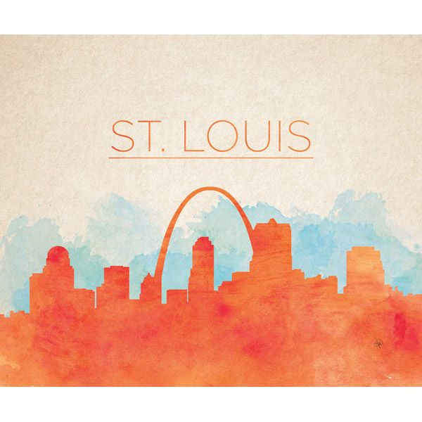Orange St Louis Skyline 