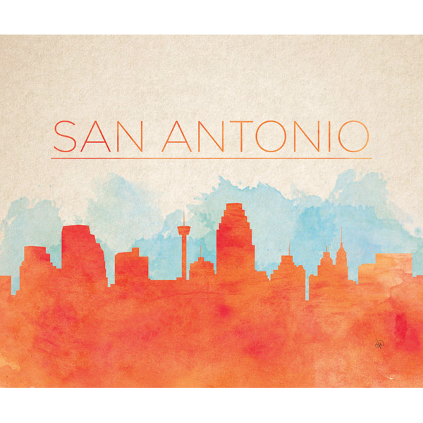 Orange San Antonio Skyline