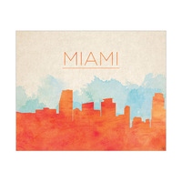 Orange Miami Skyline