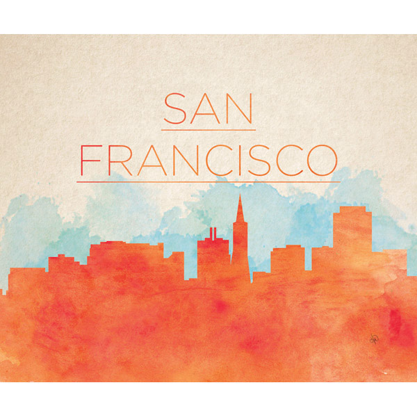 Orange San Francisco Skyline