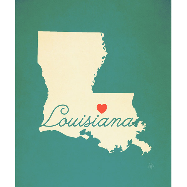 Louisiana Heart Aqua