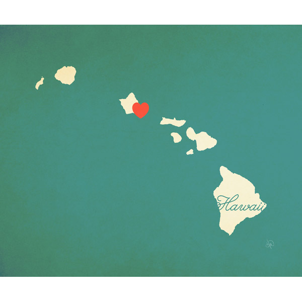 Hawaii Heart Aqua