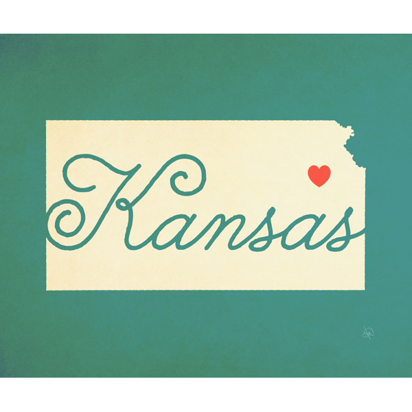 Kansas Heart Aqua