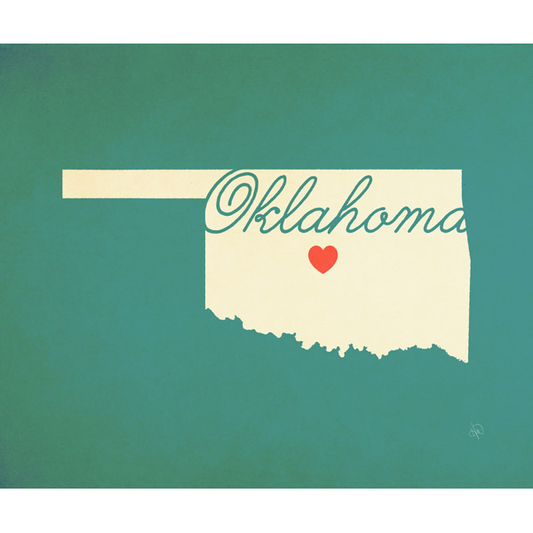 Oklahoma Heart Aqua