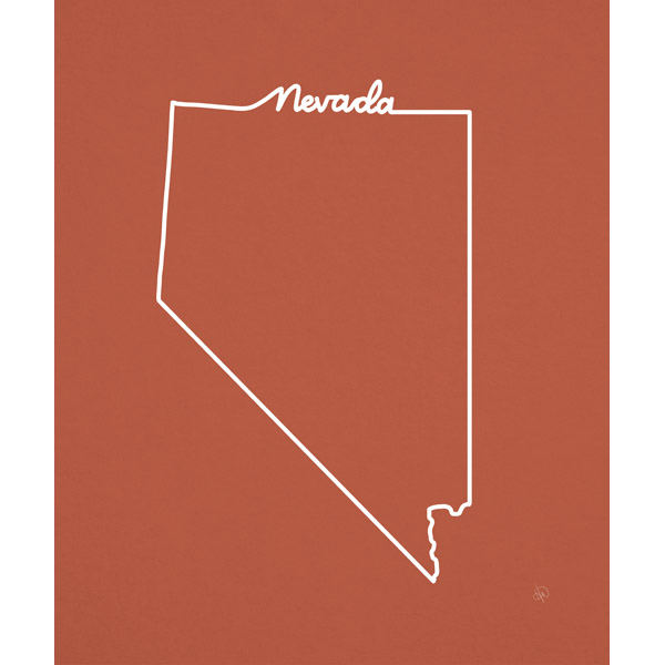 Nevada Script on Red