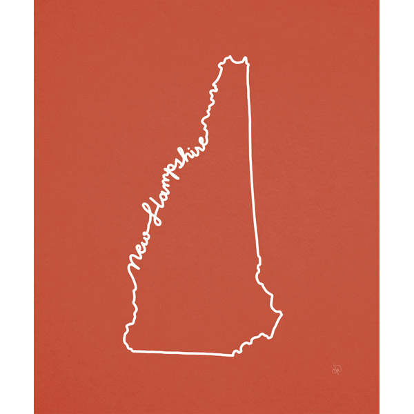 New Hampshire Script Red