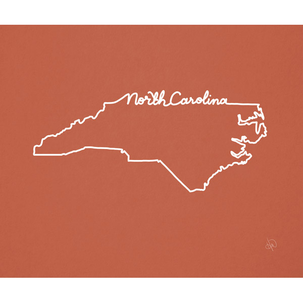 North Carolina Script Red