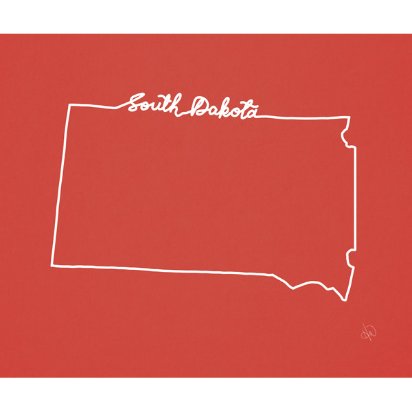 South Dakota Script Red