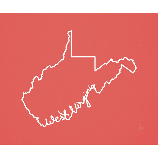 West Virginia Script Red