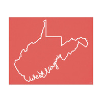 West Virginia Script Red