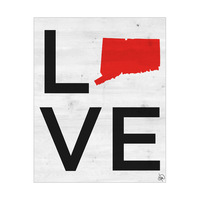 Simple Love State Connecticut Red