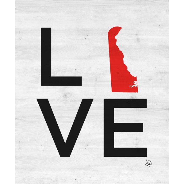 Simple Love State Delaware Red