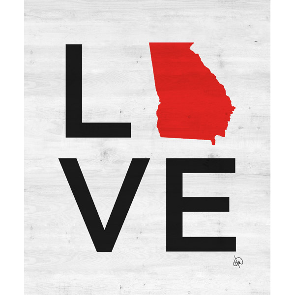 Simple Love State Georgia Red