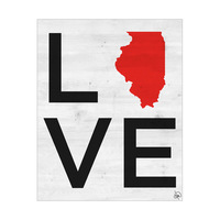 Simple Love State Illinois Red