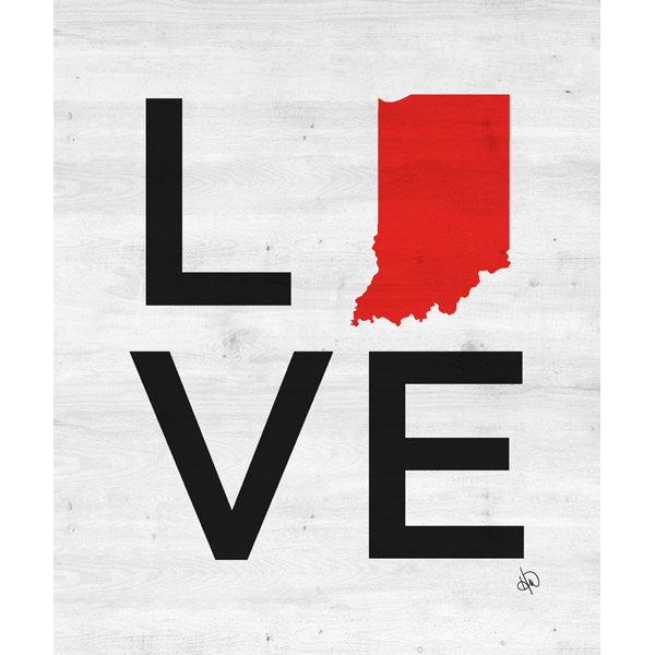 Simple Love State Indiana Red
