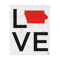 Simple Love State Iowa Red