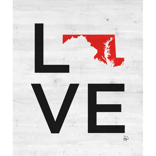 Simple Love State Maryland Red