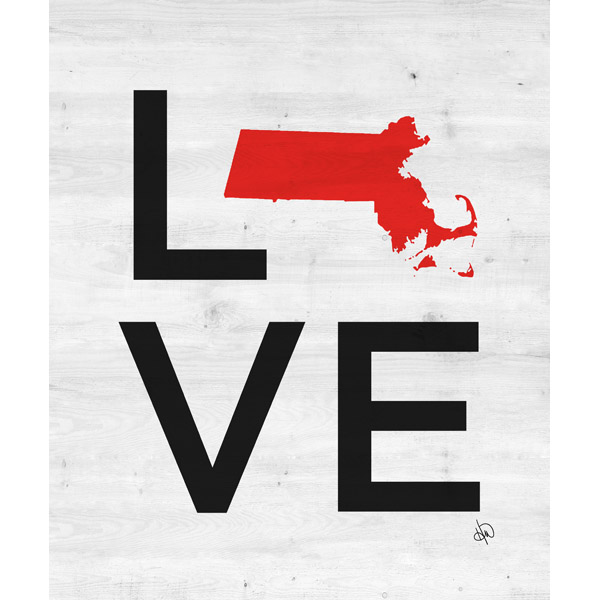 Simple Love State Massachusetts Red